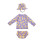 Zoocchini Kids Swimwear Swimwear Set with Hat Purple
