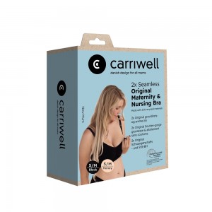 Carriwell 2 Pack Σουτιέν Θηλασμού Χωρίς Ραφές (Μαύρο/Μπεζ) - S/M