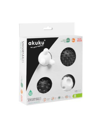 Σετ Ασπρόμαυρες Sensory Μπαλίτσες (4 pcs)  |  A0469