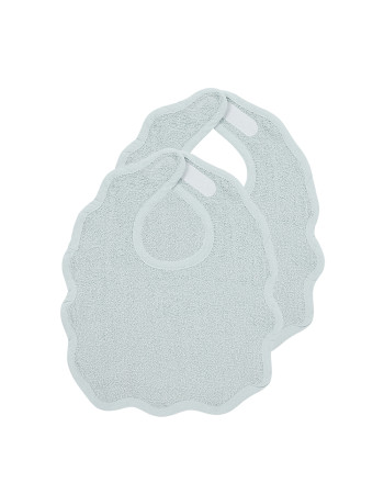 Meyco Σετ 2 Σαλιάρες Wavy Blue Grey