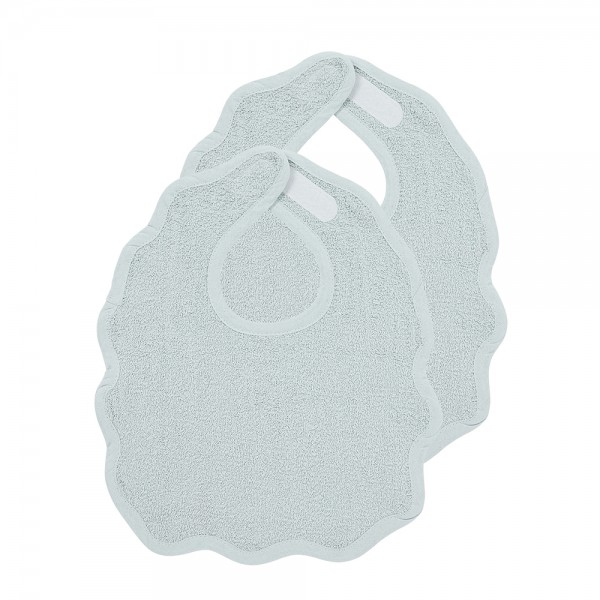 Meyco Σετ 2 Σαλιάρες Wavy Blue Grey