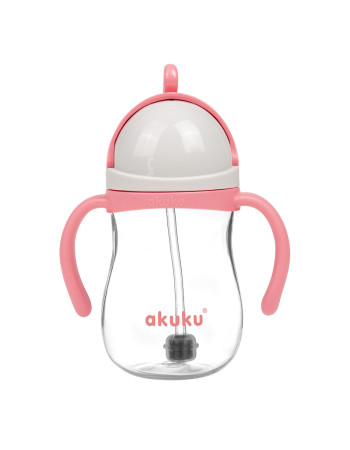 Ποτηράκι με Καλαμάκι και Βαρίδι Pink