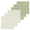 Meyco 6 Λαβέτες Πετσετάκια Popcorn Natural/Soft olive – 30x30cm  |  MEY-167.205.CM.02.M6