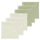 Meyco 6 Λαβέτες Πετσετάκια Popcorn Natural/Soft olive – 30x30cm  |  MEY-167.205.CM.02.M6