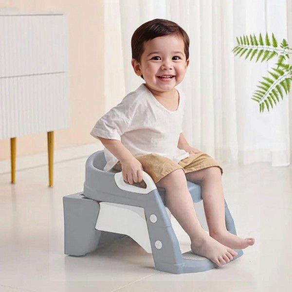 3 σε 1 Εκπαιδευτική Σκαλιέρα Τουαλέτας – Grey