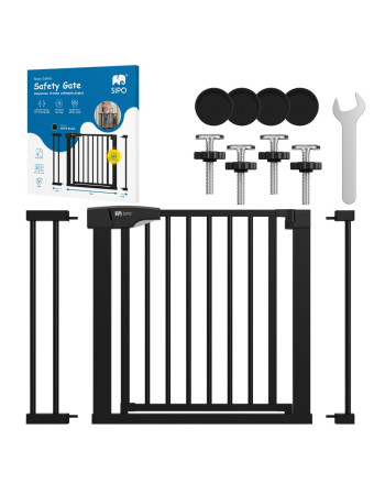 Sipo Πόρτα Ασφαλείας Μαύρη (συν 2 προεκτάσεις: 7εκ και 14εκ)