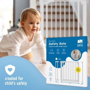 Sipo Πόρτα Ασφαλείας Λευκή (συν 2 προεκτάσεις: 7εκ και 14εκ)