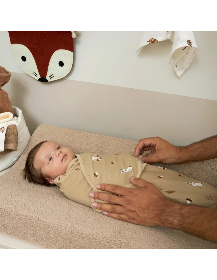 Meyco 2 Pack Swaddle Branches Sand 0-3 μηνών  |  MEY-310068
