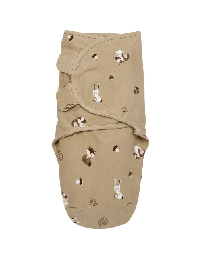 Meyco – Swaddle Forest Animals Sand 0-3 μηνών  |  MEY-155.165.33.01
