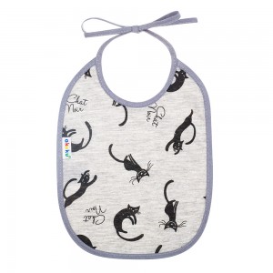 Αδιάβροχη Βαμβακερή Σαλιάρα με Δέσιμο για Βρέφη - Γατούλες