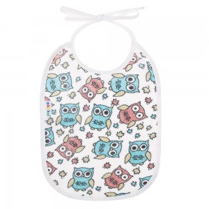 Αδιάβροχη Βαμβακερή Σαλιάρα με Δέσιμο για Βρέφη - ΡΟΖ ΚΟΥΚΟΥΒΑΓΙΑ