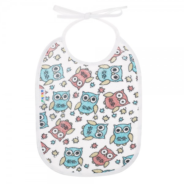 Αδιάβροχη Βαμβακερή Σαλιάρα με Δέσιμο για Βρέφη - ΡΟΖ ΚΟΥΚΟΥΒΑΓΙΑ