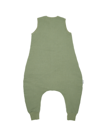 Meyco 100% Βαμβακερός Υπνόσακος 2.0 Tog με Ποδαράκια Muslin Olive Green (9 μηνών-5 ετών) - 80cm