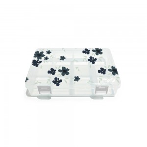 Melii – Snackle Box Medium Transparent Blue Flower