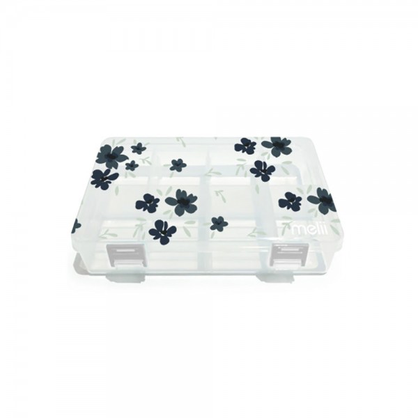Melii – Snackle Box Medium Transparent Blue Flower
