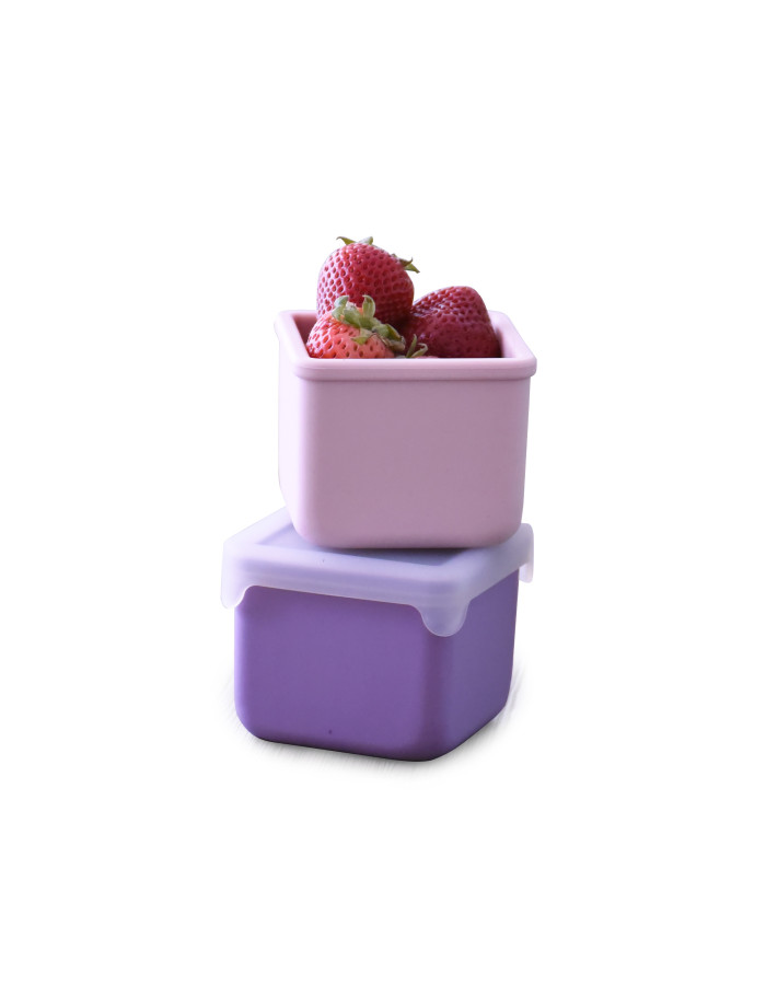 Melii – Δοχείο Σιλικόνης για Σνακ Pink/Purple 2 τεμ.