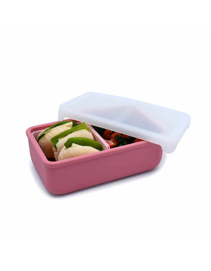 Melii – Bento Σιλικόνης 2 Θέσεων 700ml Blush/Berry