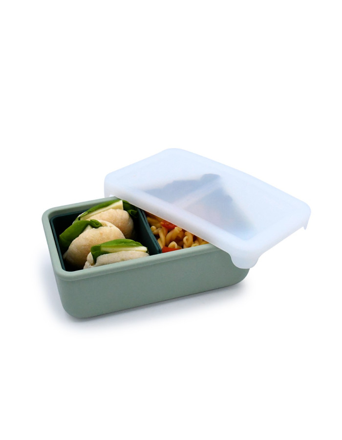 Melii – Bento Σιλικόνης 2 Θέσεων 700ml Sage/Cactus