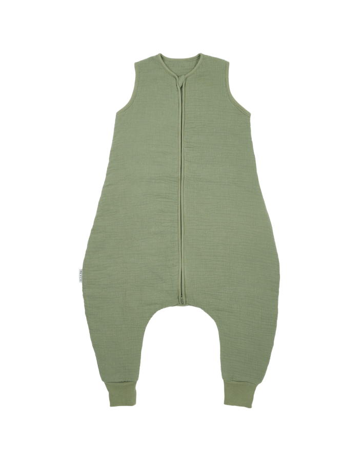 Meyco 100% Βαμβακερός Υπνόσακος 2.0 Tog με Ποδαράκια Muslin Olive Green (9 μηνών-5 ετών) - 80cm