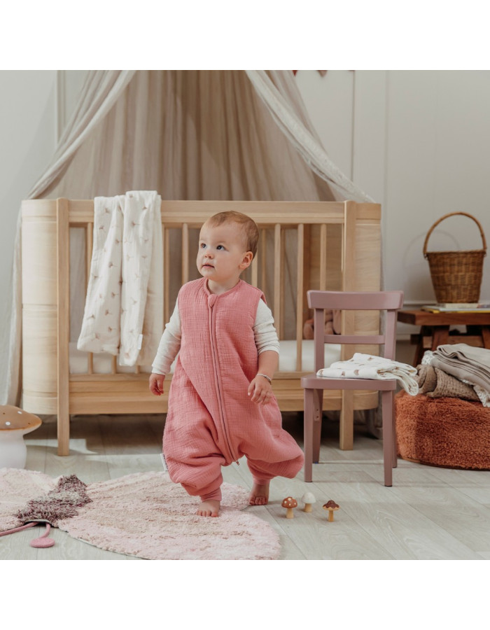 Meyco 100% Βαμβακερός Υπνόσακος 2.0 Tog με Ποδαράκια Muslin Rose (9 μηνών-5 ετών) - 104cm  |  MEY-247.000.74.06
