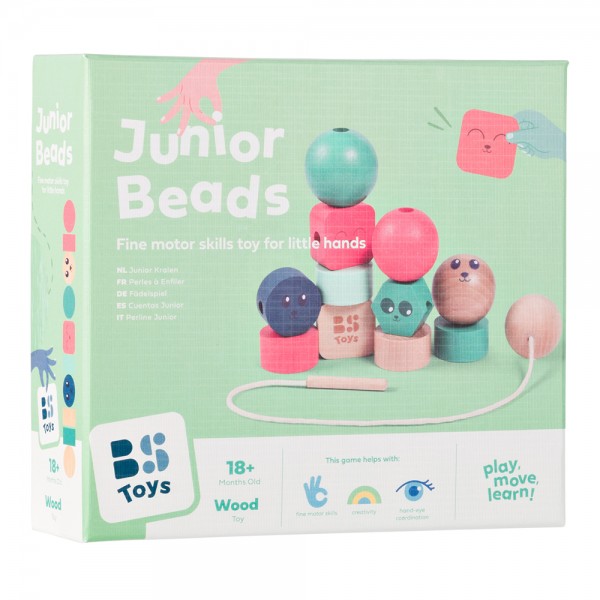 Bs Toys – Ξύλινο Παιχνίδι Λεπτής Κινητικότητας με Χάντρες