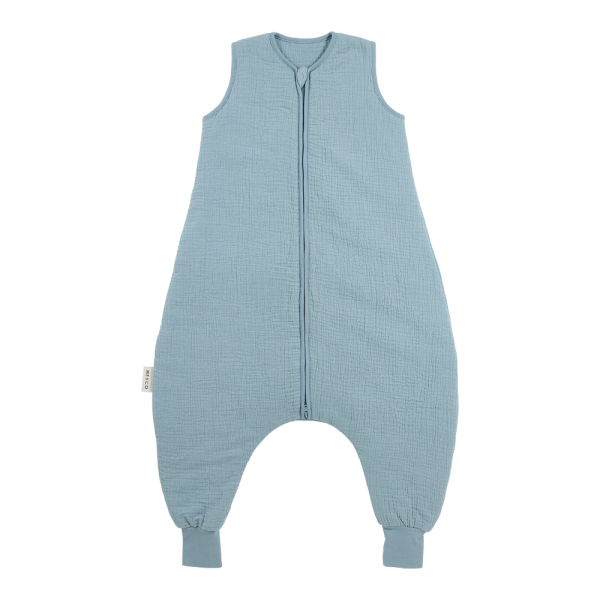 Meyco 100% Βαμβακερός Υπνόσακος 2.0 Tog με Ποδαράκια Muslin Jeans Blue (9 μηνών-5 ετών) - 80cm