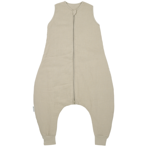 Meyco 100% Βαμβακερός Υπνόσακος με Ποδαράκια Muslin Sand (9 μηνών-5 ετών) - 104cm
