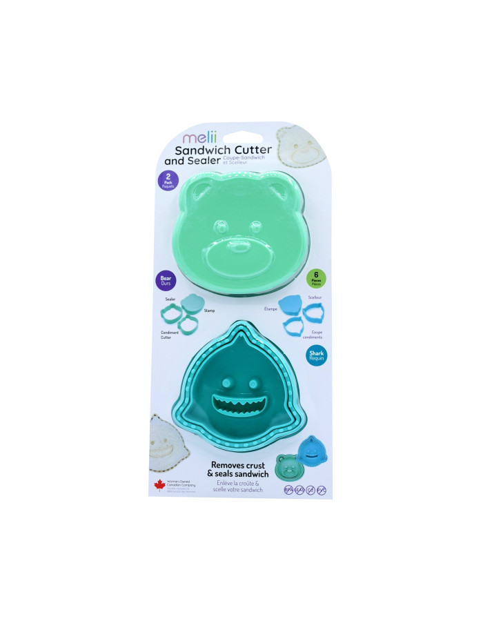 Melii – Sandwich Cutters Bear/Shark 6 τεμ