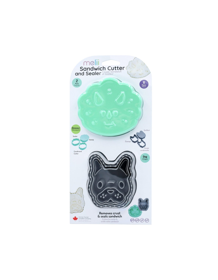Melii – Sandwich Cutters Dino/Bulldog 6 τεμ.