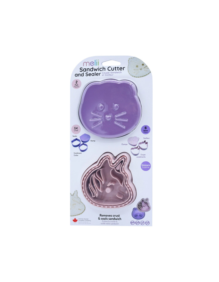 Melii – Sandwich Cutters Unicorn/Cat 6 τεμ