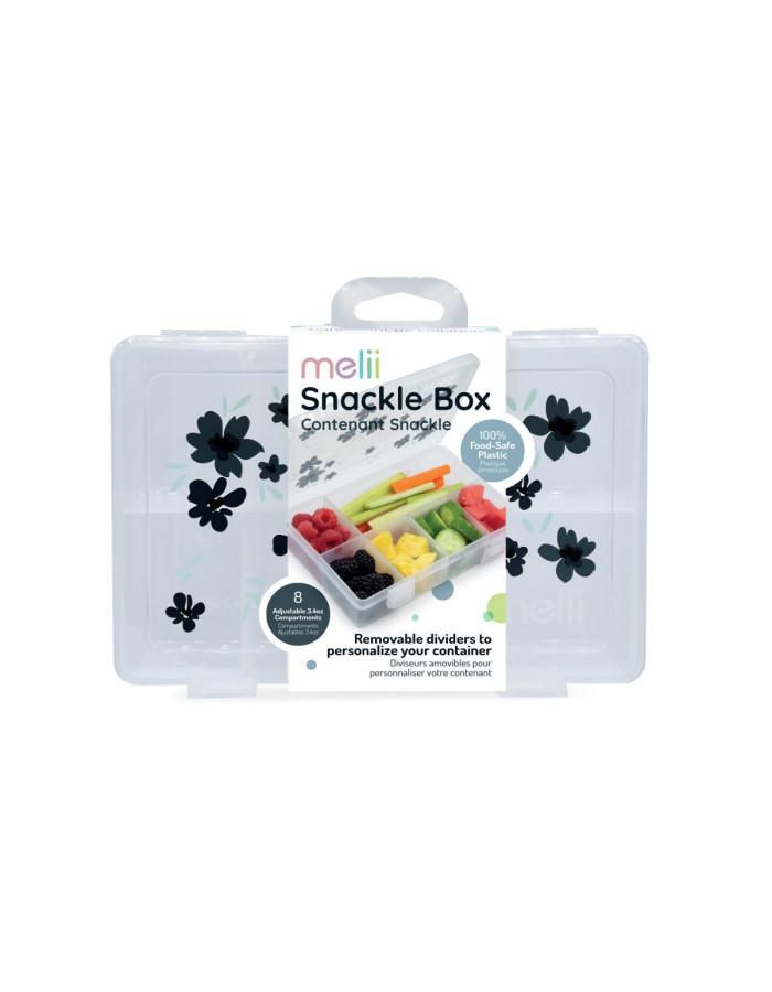 Melii – Snackle Box Medium Transparent Blue Flower