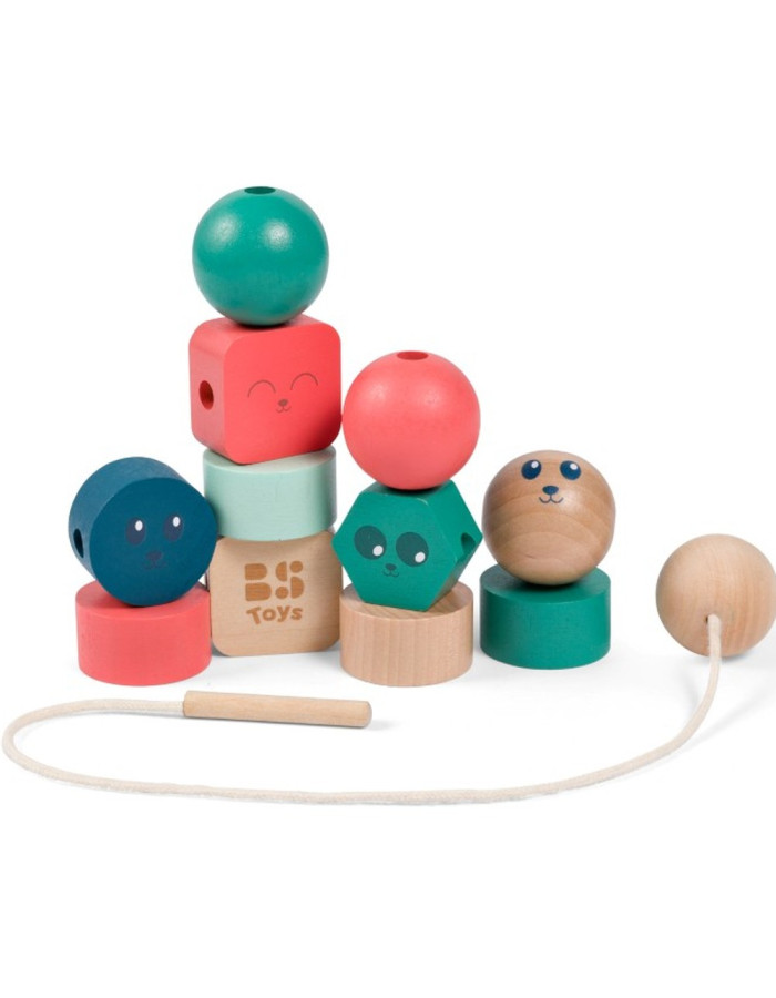 Bs Toys – Ξύλινο Παιχνίδι Λεπτής Κινητικότητας με Χάντρες