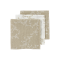 Meyco Σετ 3 Απορροφητικές Λαβέτες/Μουσελίνες Branches Sand – 30x30cm