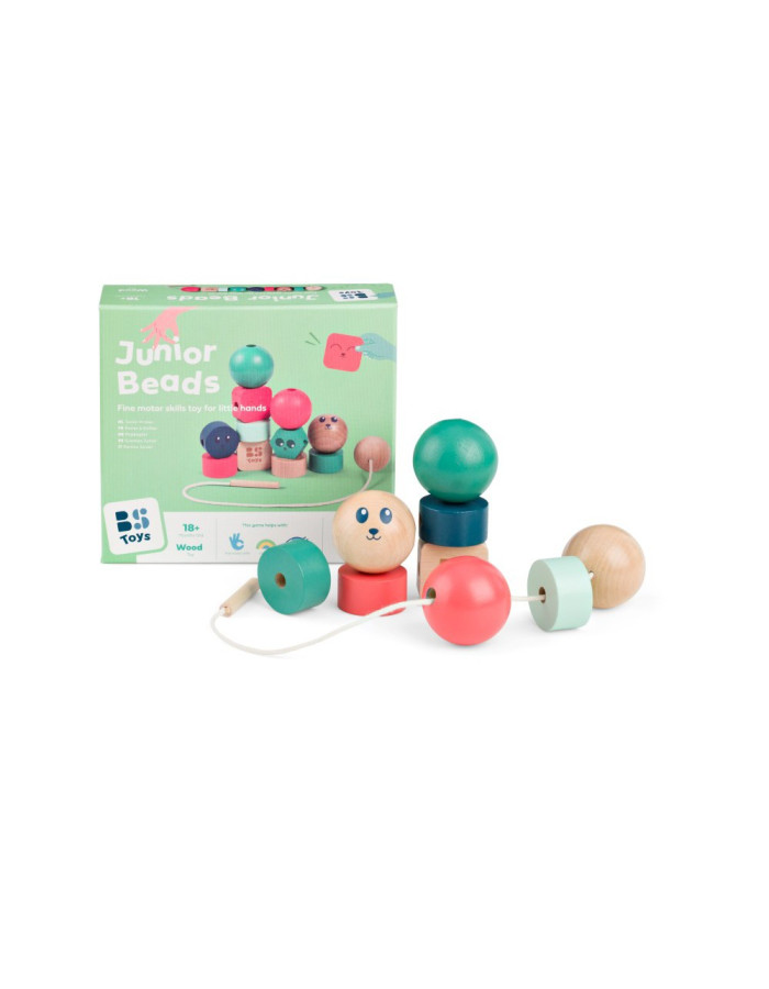 Bs Toys – Ξύλινο Παιχνίδι Λεπτής Κινητικότητας με Χάντρες