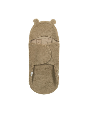 Meyco Wrap Κουβερτούλα Teddy για τη βόλτα Bear Brown