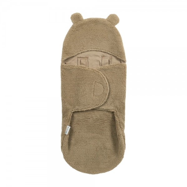 Meyco Wrap Κουβερτούλα Teddy για τη βόλτα Bear Brown