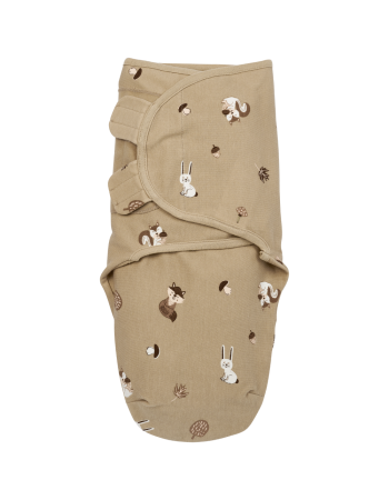 Meyco 2 Pack Swaddle Forest Animals Sand 0-3 μηνών  |  MEY-155.165.33.01B