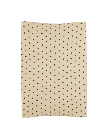 Meyco 100% Βαμβακερό Κάλυμμα Αλλαξιέρας - Sweet Heart Soft Sand/Black