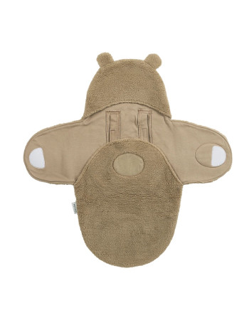 Meyco Wrap Κουβερτούλα Teddy για τη βόλτα Bear Brown