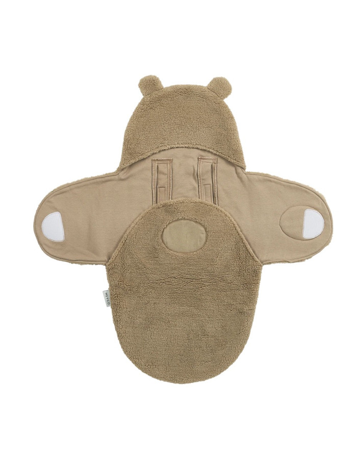 Meyco Wrap Κουβερτούλα Teddy για τη βόλτα Bear Brown