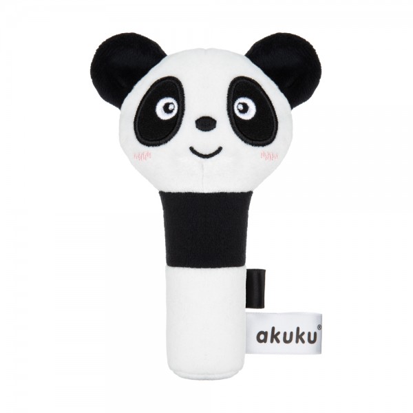 Βελούδινη Κουδουνίστρα Squeaker Panda