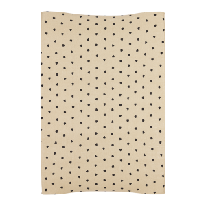 Meyco 100% Βαμβακερό Κάλυμμα Αλλαξιέρας - Sweet Heart Soft Sand/Black