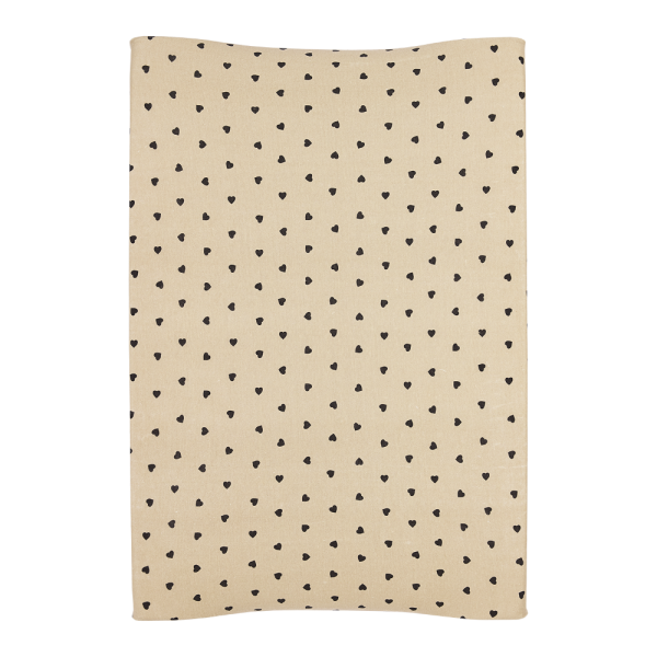 Meyco 100% Βαμβακερό Κάλυμμα Αλλαξιέρας - Sweet Heart Soft Sand/Black