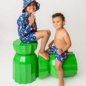 Σετ UV Μαγιώ Πάνα Bucket Καπέλο Μπλούζα Walrus