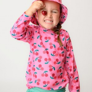 Σετ UV Μαγιώ Bucket Καπέλο Μπλούζα Cherry 