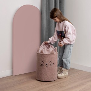 Sipo Πολυχρηστικό Καλάθι Premium Μπουκλέ Ροζ Γατούλα 43L