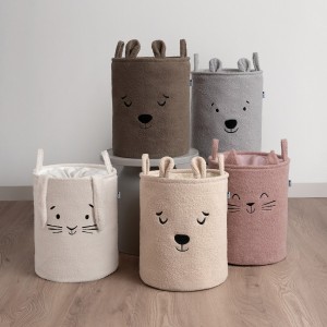 Sipo Πολυχρηστικό Καλάθι Premium Μπουκλέ Καφέ Αρκουδάκι 43L