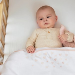 Meyco Σεντόνι Hearts Soft Pink 100x150cm