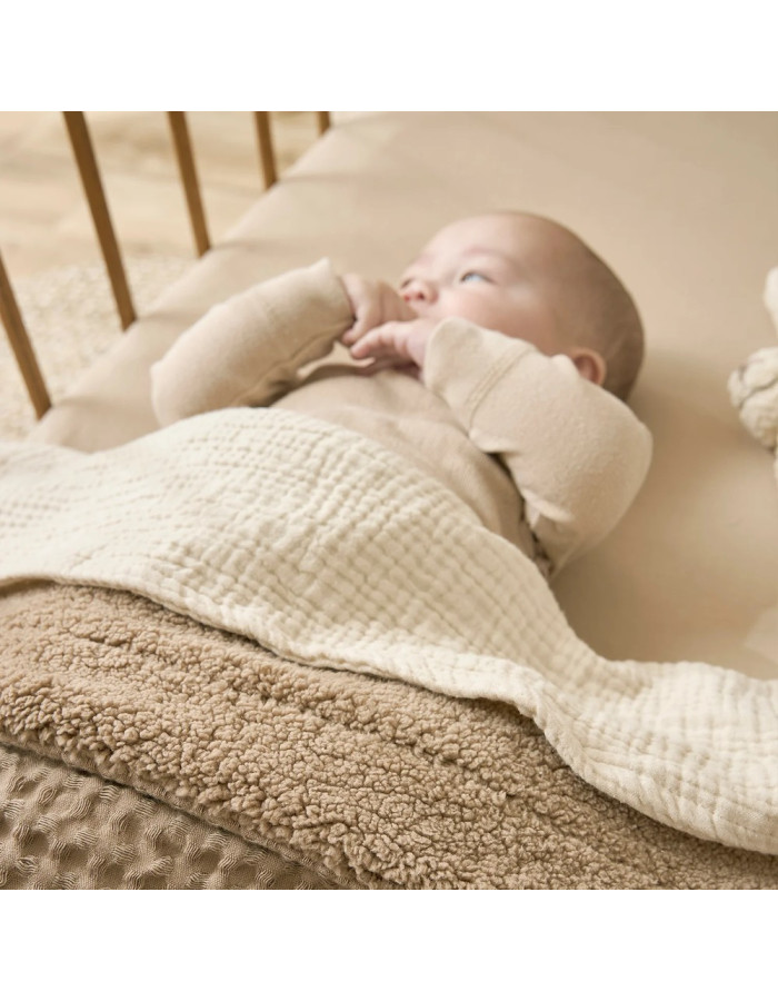 Meyco Κουβέρτα Waffle Teddy Taupe 100x150cm  |  MEY-218.000.31.02