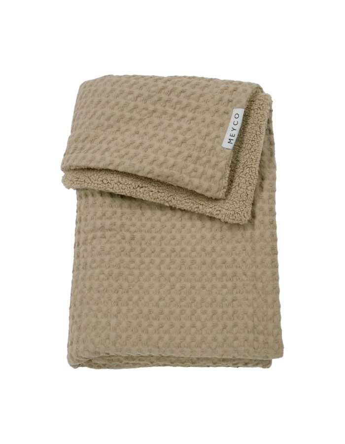 Meyco Κουβέρτα Waffle Teddy Taupe 100x150cm  |  MEY-218.000.31.02